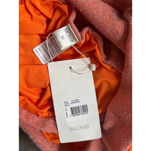 Baobab Goa Off The Shoulder Bodycon Mini Dress Mandarine Womens Size Medium - Picture 7 of 8